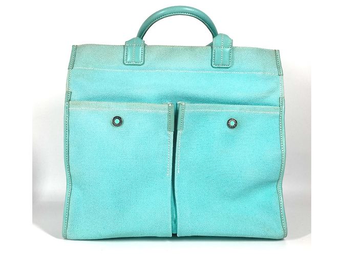 Tiffany & Co. Blue Canvas Handbag