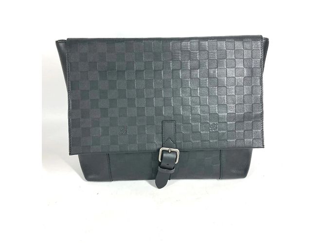 Bolsa Loft Damier Infini Louis Vuitton Preto