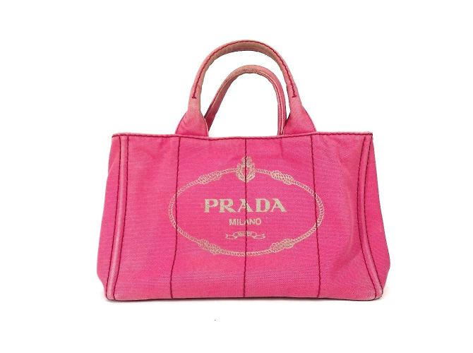Tote Prada 1BG642 Tasche M Logo Canapa Pink