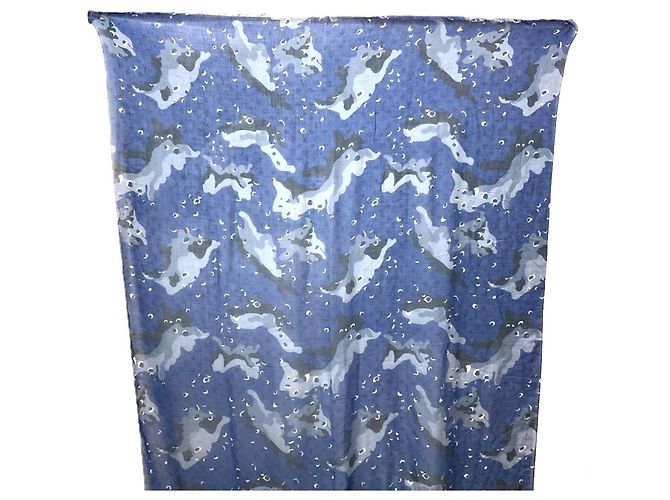 Stola Camouflage Monogram Louis Vuitton Blu