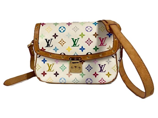Sologne Schultertasche Monogramm Multicolor Louis Vuitton Weiß