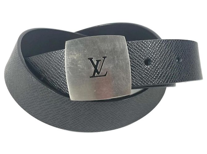 Cinturón con hebilla logo Santur Taiga Louis Vuitton Negro