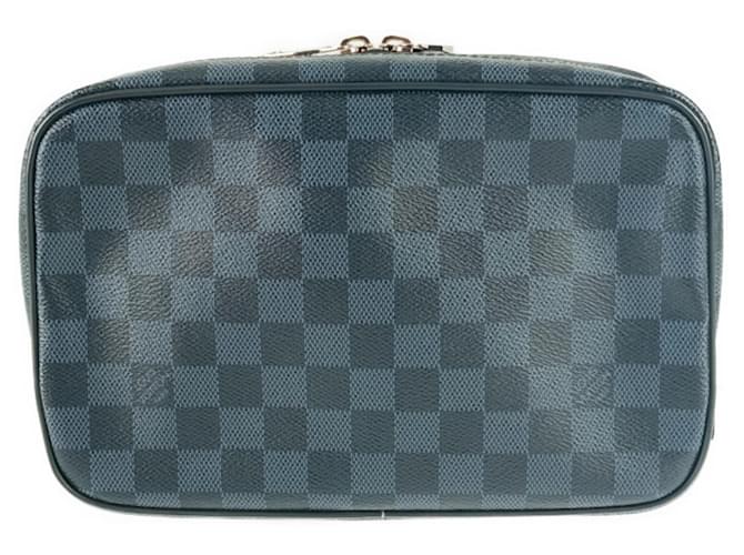 Louis Vuitton Damier Cobalt Clutch Bag Navy blue Cloth  ref.2129980