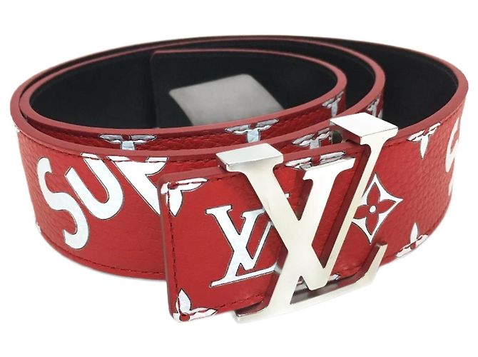 Cintura Santur Monogramma Louis Vuitton x Supreme Rosso