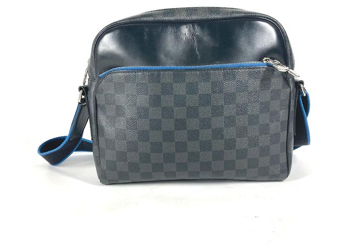 Borsa Dayton PM Damier Graphite Louis Vuitton Nero Blu