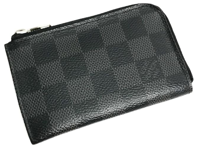 Louis Vuitton Porte Monnaie Jour Black Cloth  ref.2130307