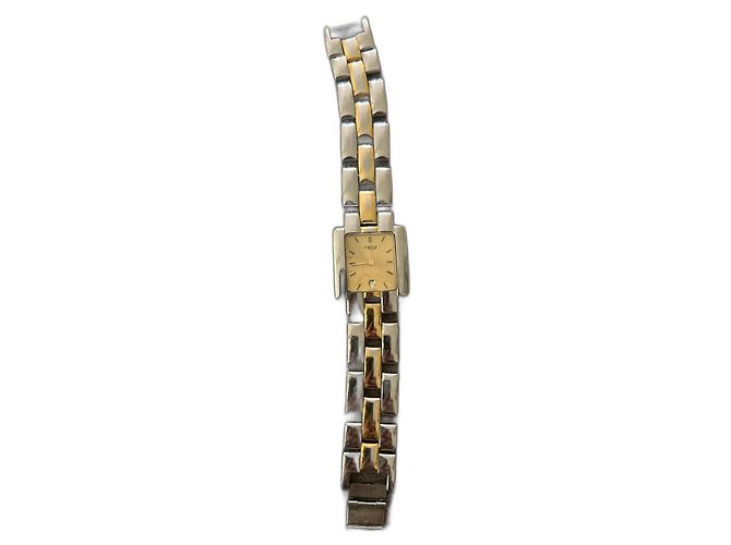 Orologio Fred in acciaio dorato e argento D'oro