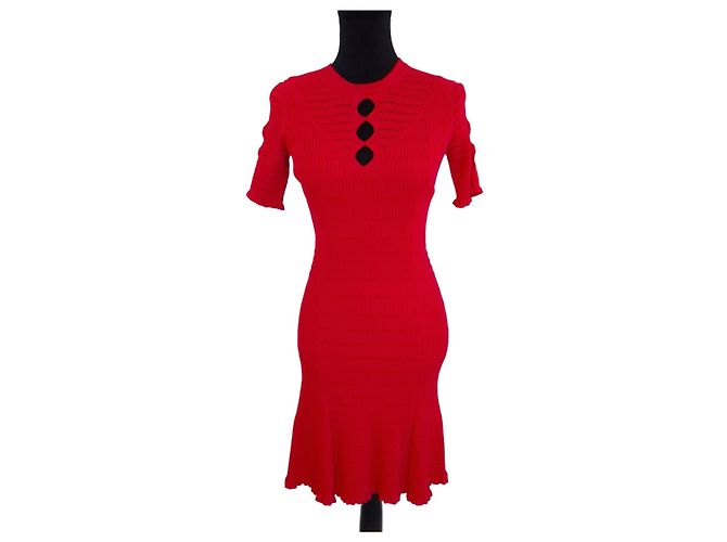 Vestido rojo Kenzo Paris en punto elástico Roja
