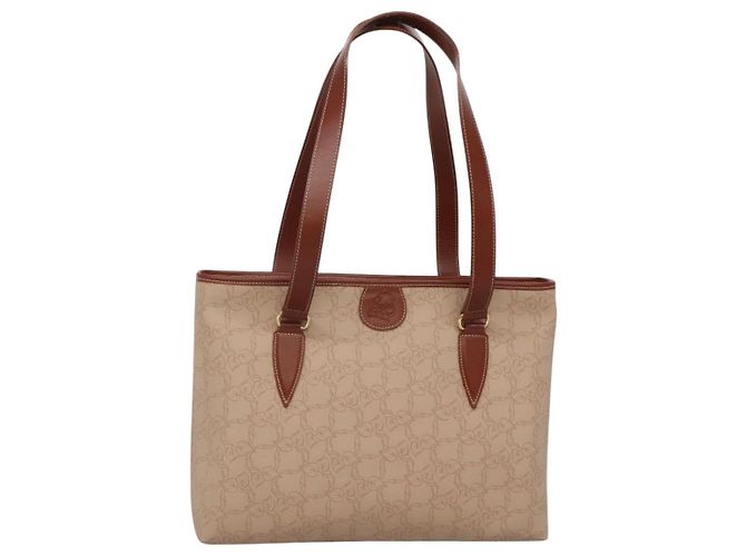 Chloé Bolsa tote Chloe PVC bege Auth BA957