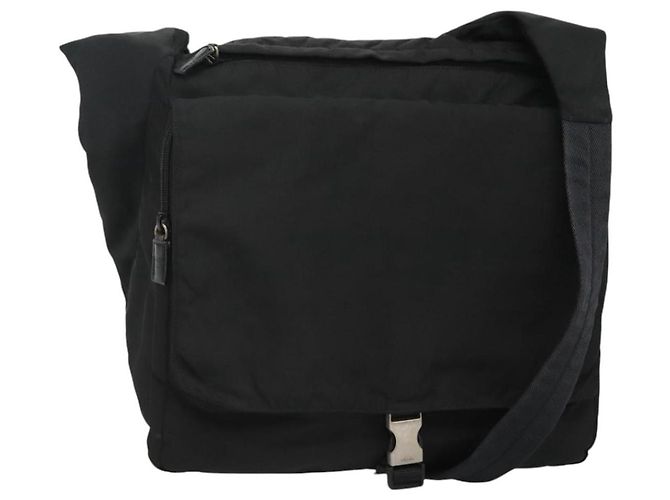 Bolsa de Ombro PRADA Nylon Preta Auth ep7984 Preto