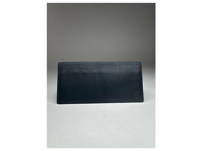 Vintage Givenchy Leather ID Holder Marine Navy blue