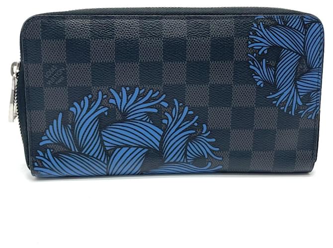 Louis Vuitton Zippy organizer Black Cloth  ref.2130885