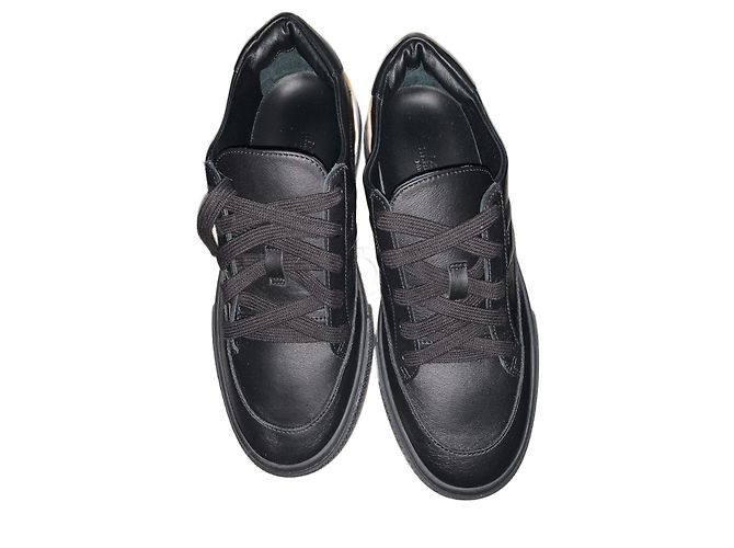 Baskets Hermès en cuir noir