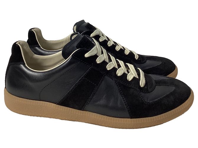 Maison Martin Margiela Sneakers Replica Maison Margiela in pelle nera e camoscio