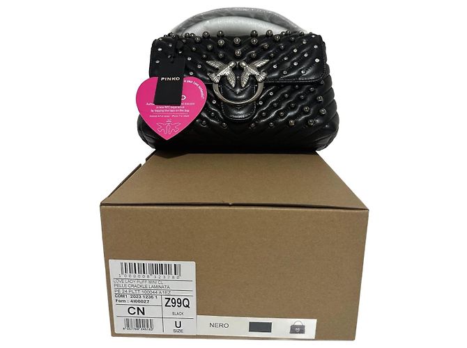Pinko Love Lady Puff Mini Noir Argenté