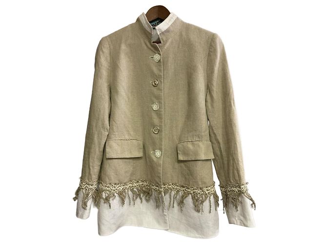Autre Marque Maiden Lane Leinenjacke Sand