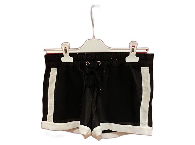Autre Marque Pantaloncini Silvian Heach Neri e Oro in Poliestere Nero D'oro