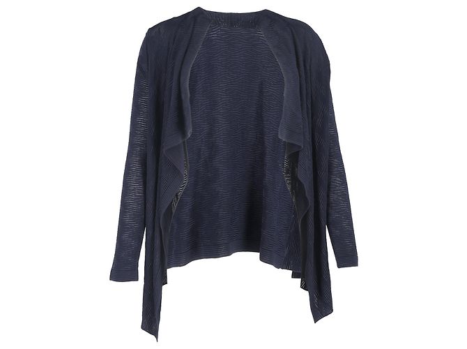 Asymmetrischer Strickcardigan M Missoni aus marineblauer Wolle