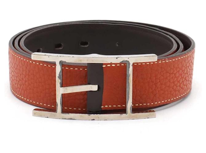 Hermès Hermes Ap3 Reversible Leather Belt Brown  ref.2133517