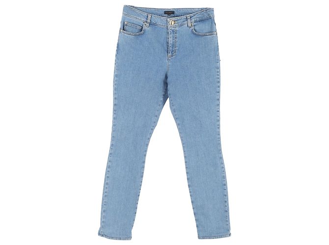 Jeans skinny Escada Flower Patch in denim blu Blu chiaro