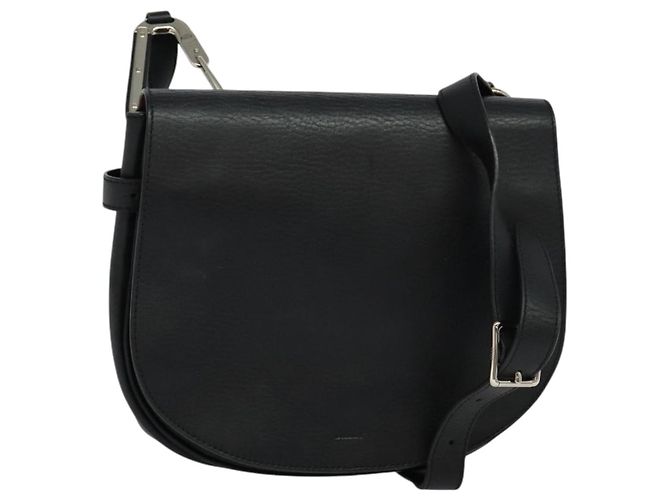 BALLY Schultertasche aus schwarzem Leder Auth sw183