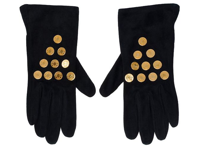 Hermès Accessoire HERMES en Suède Noir - 102559
