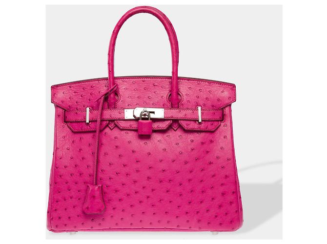 Hermès HERMES Birkin 30 Bag in Exotic Leather Pink - 102597