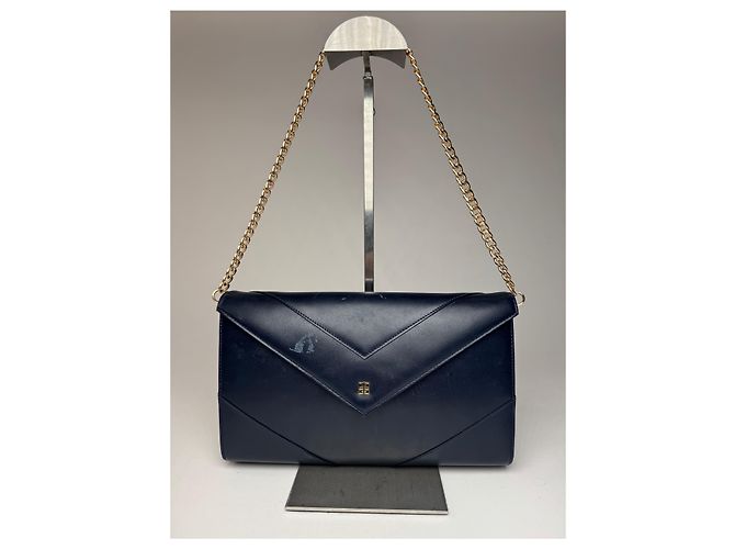 Sac en cuir Givenchy 4G vintage bleu marine