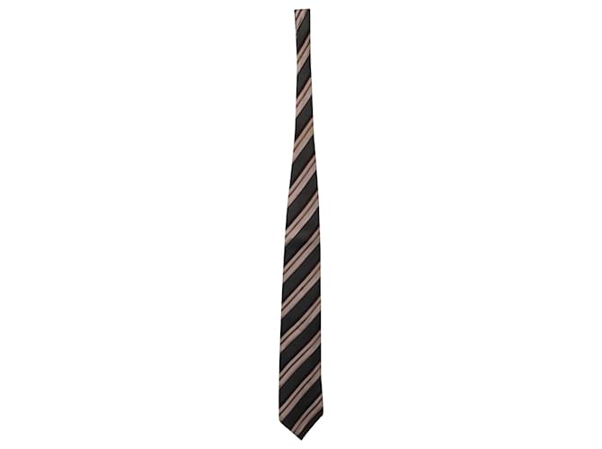 Ermenegildo Zegna Striped Tie in Multicolor Silk   ref.2133897