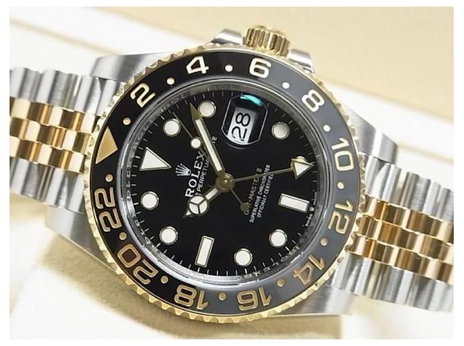 ROLEX GMT MasterII SS xYG 126713GRNR '24 Mens Silvery Steel  ref.2134191