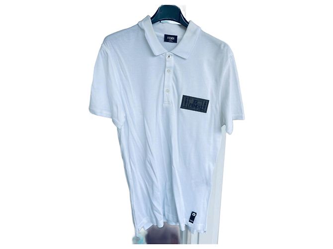 Polo Fendi de algodón blanco