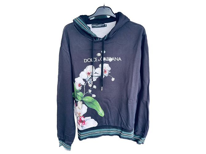 Dolce & Gabbana Sweatshirt Schwarz Baumwolle 