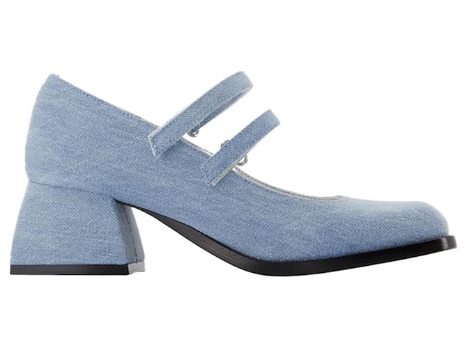 Autre Marque Bulla Bacara Pumps - Nodaleto - Blue - Leather Cloth  ref.2134511