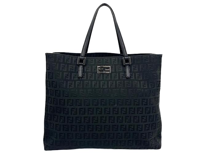 Fendi Zucchino Tote Bag Black Cloth  ref.2134815