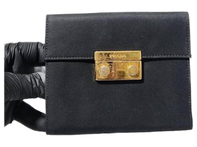Prada Nylon Compact Wallet Black