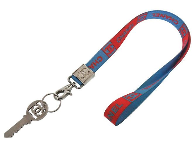 Cinturino in nylon CC Coco Mark Sport Line di Chanel Argento Multicolore