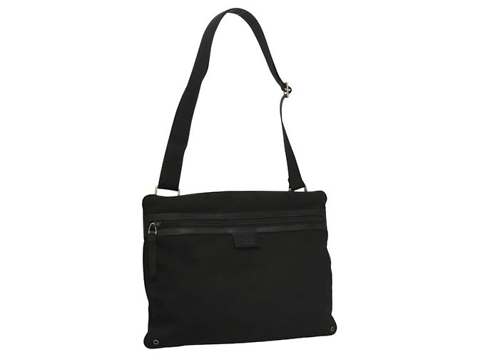 Borsa a spalla GUCCI in tela nera Auth bs23933 Nero