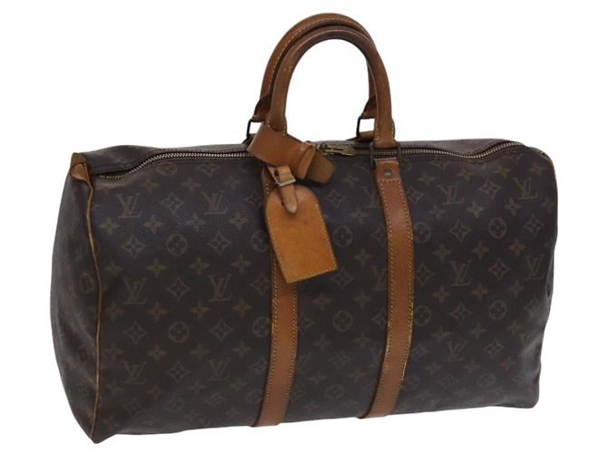 LOUIS VUITTON Monogram Keepall 45 Borsa Boston M41428 LV Auth EC485 Monogramma