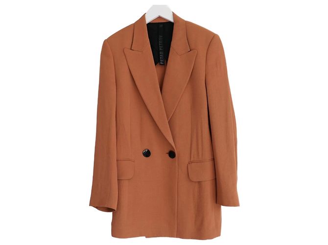 Petar Petrov Resort 2020 Brick Orange Oversized Blazer Jacket