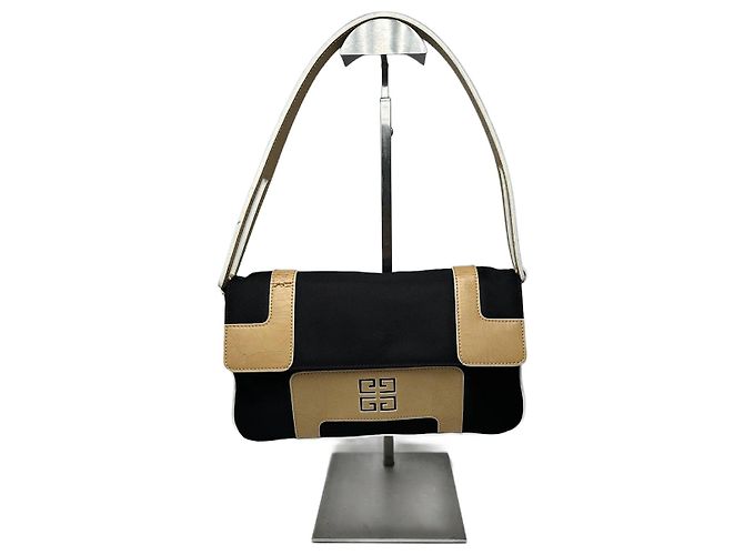 Sac en cuir vintage Givenchy 4G noir marron