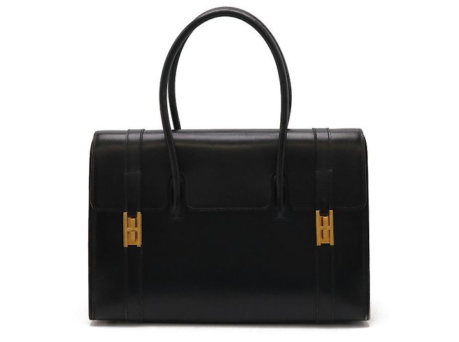 Hermès Bolsa Hermes Drag 30 em couro box calf Preto