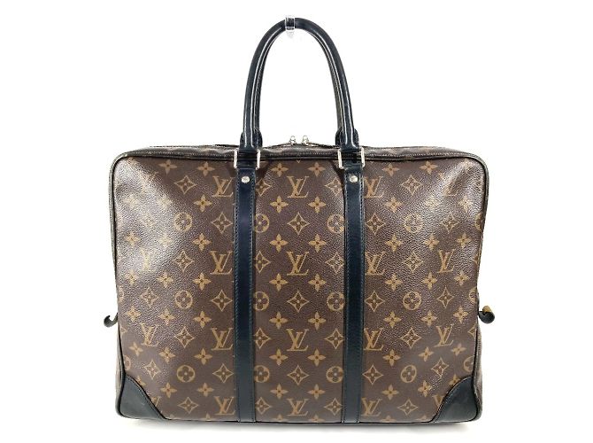 Louis Vuitton Monogram Macassar Tote Bag Braun Schwarz