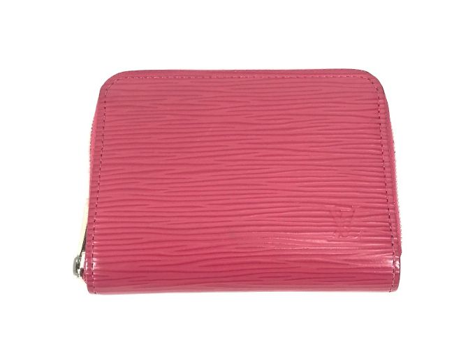 Monedero con cremallera Epi Louis Vuitton Rosa Fucsia