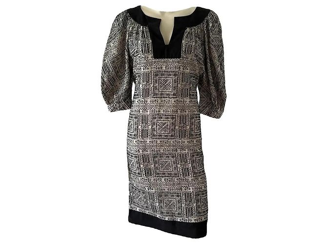 Thakoon Kleider Schwarz Weiß