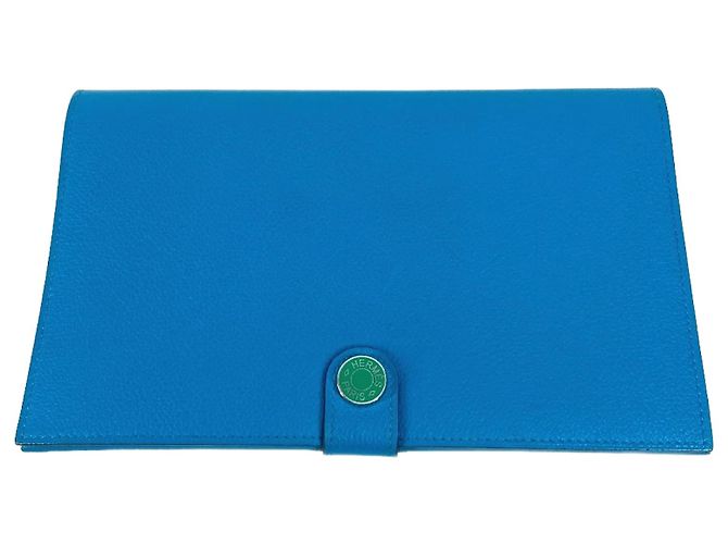 Hermès Hermes Bicolor R.M.S Tutanman Long Wallet Blue Green