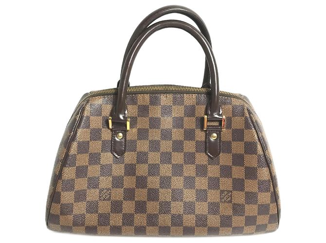 Bolsa Boston Damier Rivera MM Louis Vuitton Marrom Damier ebene