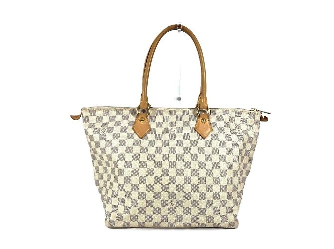 Louis Vuitton Damier Azur Saleya MM Bag White