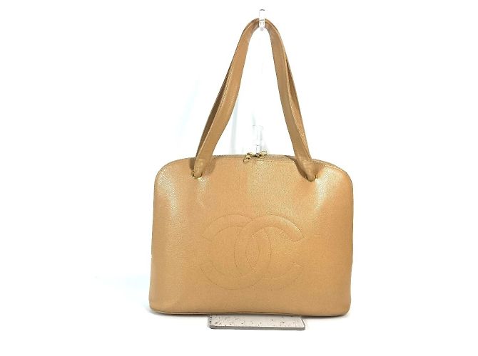 Timeless Chanel Vintage CC Coco Mark Bag Beige