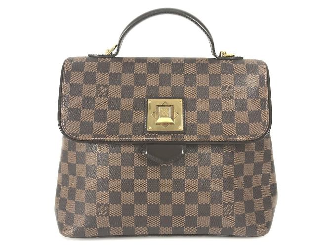 Bolsa de Ombro Louis Vuitton Damier Bergamo MM Marrom Damier ebene