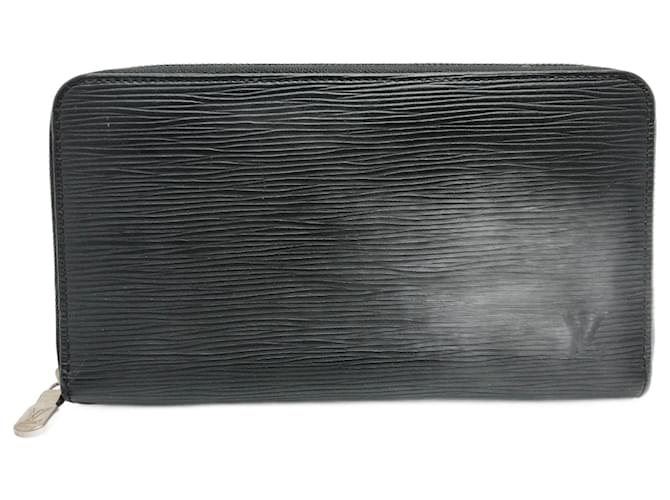Louis Vuitton Zippy organizer Black Leather  ref.2137291